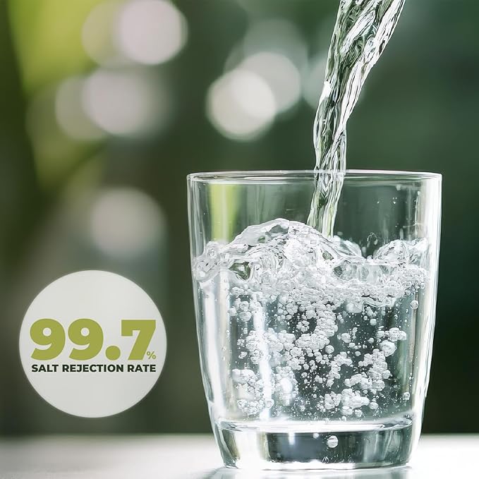 Ozmosis LP-2521 RO Reverse Osmosis Low-Pressure Membrane 2.5"x21", High Salt Rejection, Lower Energy, 150 PSI, 400GPD Water Filtration, Made with Premium Toray Brand Sheets and Dow Glue