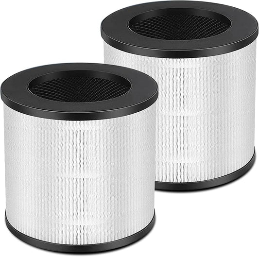 2 Pack Model 14 Replacement Filter for MA Air Puri-Fier Models 14/14B/14W, 3-in-1 Contains Pre-Filter and Activated Carbon Fi-lterr