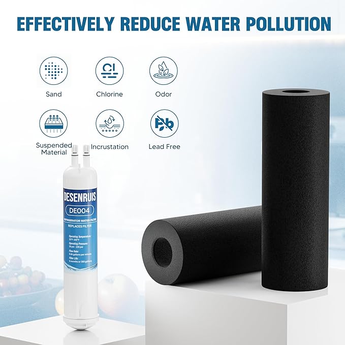 4396841 Replacement for EDR3RXD1, Filter 3, KAD3RXD1, WHR3RXD1, Compatible with Kenmore 46-9083,46-9030, 9030, 9083 Water Filter, Pack of 2, By DESENRUIS