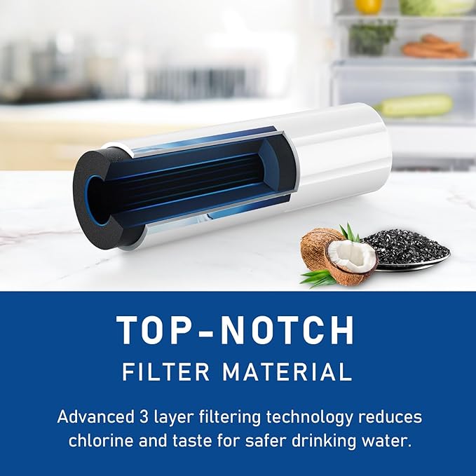 KAD4RXD1 Water Filter Replacement, Compatible with KitchenAid KAD4RXD1, KitchenAid KRFC300ESS, KBFS20EVWH, KBFS25EWMS, KFCO22EVBL, KFCP22EXMP, KFCS22EVMS, KFIS20XVMS, KFXS25RYMS (3 Pack)