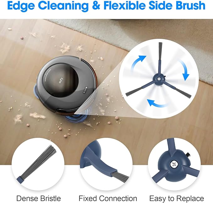 25PCS Replacement Parts for eufy Omni C20 Vacuum Cleaner Includes Main Brush, Mop Pads, HEPA Filters, Dust Bags, Side Brushes High-Performance Compatible with eufy Robot Vacuum Cleaner