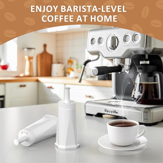 6 Pack Replacement Water Filters for Breville Espresso Machines Barista Touch BES880, Barista Pro BES878, Oracle Touch BES990, Oracle BES980, Dual Boiler BES920, Bambino, ClaroSwiss, Sage