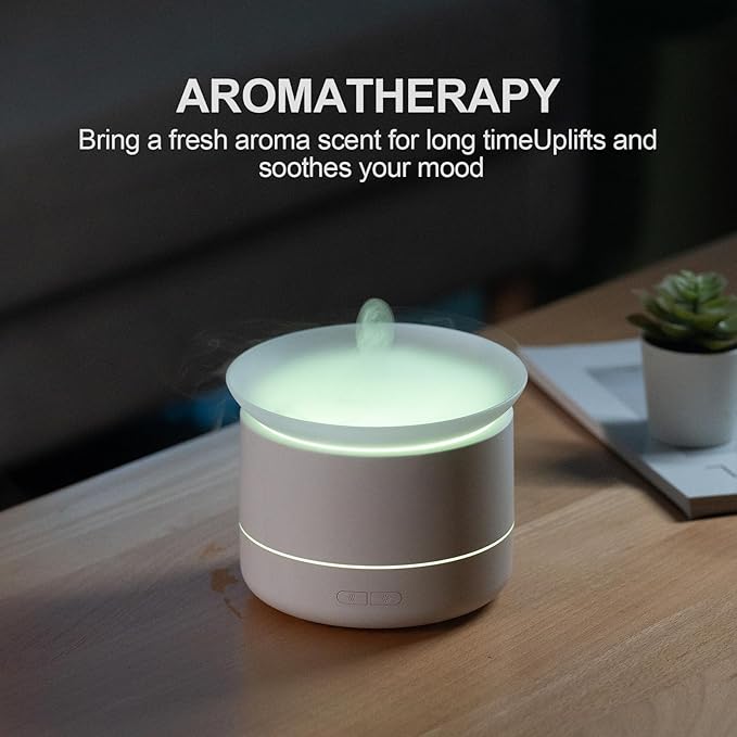 200ML Tabletop Fountain, Atomizing Desktop Fountain & Clouds Mist Essential Oil Diffusers, Aroma Air Aromatherapy Diffuser, Cool Mist Humidifiers, Zen Meditation Illuminated Indoor Relaxation