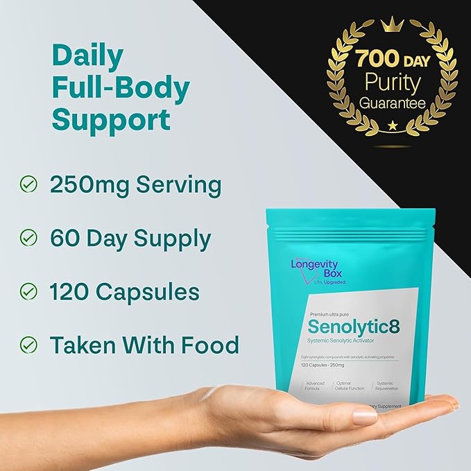 Senolytic 8 Pack of 2 | 240 Capsules | Powerful Senolytics Supplement | 8 Ingredient Formula | Fisetin, Quercetin, NAC N-Acetyl-Cysteine, Gama Tocotrienols for Optimal Health