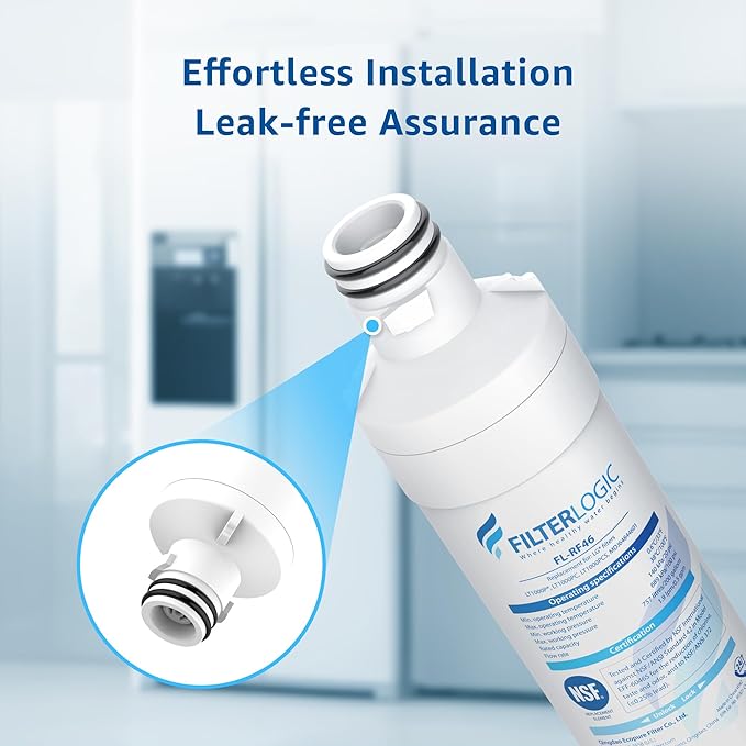 Filterlogic LT1000PC ADQ747935 MDJ64844601 Refrigerator Water Filter, Replacement for LG® LT1000P®/PC/PCS, LFXS26596S, LFXS28596S, LFXC22526S, ADQ74793501, ADQ74793502, Kenmore 46-9980, 3 Filters