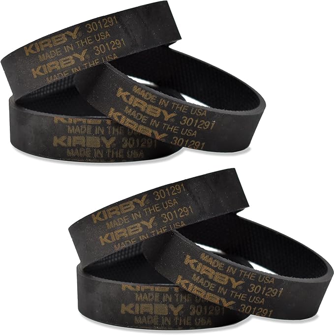 Kirby Vacuum Bundle – 6 HEPA Filter Bags (204814) + 6 OEM Belts (301291G) for F-Style & Twist-Style Upright Models