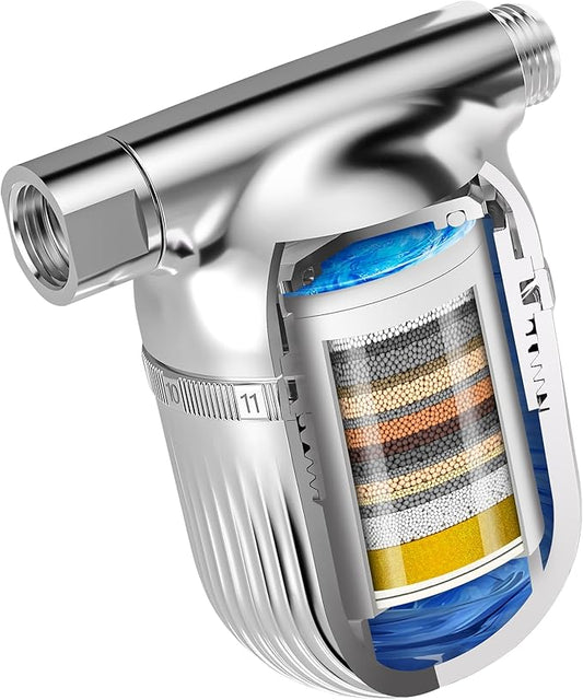 Cobbe Shower Filter | All-METAL Joint | 99% REMOVAL Shower Head Filter for Hard Water, Heavy Metals, Chlorine and Harmful Substance, Improve your skin and hair - Chrome
