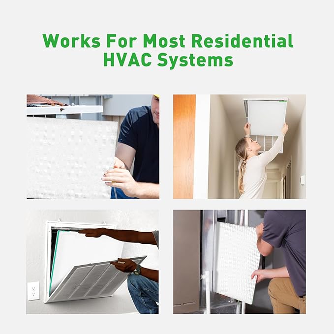 20x20x1 Air filter, Washable and Reusable Air Filter 20x20x1 for AC HVAC Furnace, MERV 8 Air Filters Machine Washable & Dryer Friendly, AC Furnace Air Filter