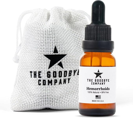 The Goodbye Company Hemorrhoid Treatment – Natural Vegan Hemorrhoid Healing Serum – Fast Relief & Shrinking Formula – Made in USA (15mL)