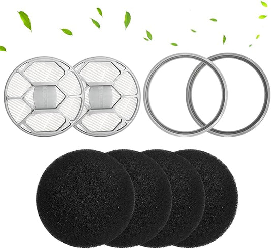Hepa Sponge Filter Replacement Accessories Compatible with Oneisall &Afloia &Homeika Pet Grooming Kit & Vacuum (2 Hepa Filters+4 Sponges)