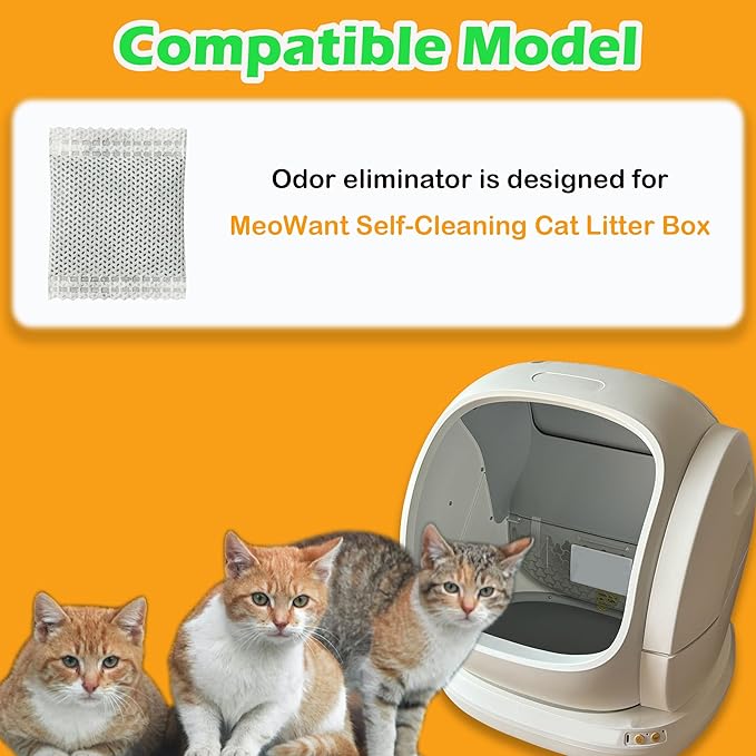 12 Pack Activated Charcoal Filters Refills for Meowant Automatic Litter Box, Pet Odor Eliminator for Meowant Self-Cleaning Cat Litter Box