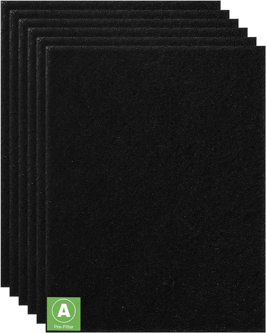 Funmit HRF-A200 Pre Filter A Replacement for Honeywell HPA200 Air Purifier, 6 Pack Precut Activated Carbon Pre-Filters Fit, Compatible with Honeywell Prefilter A