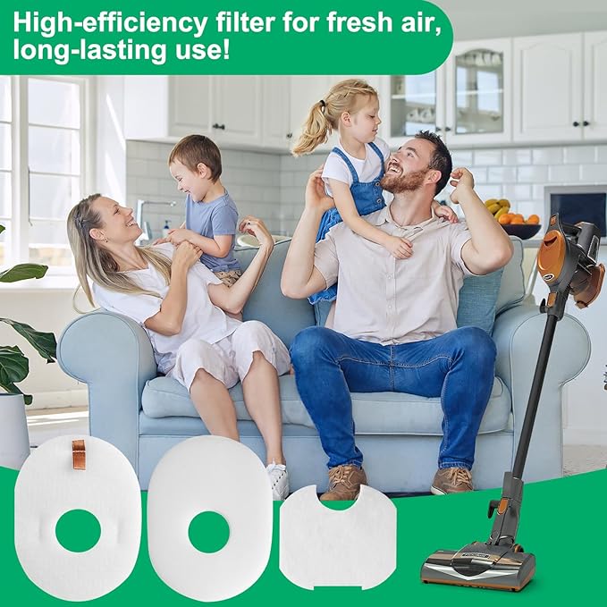 3 Post + 3 Foam & Felt Filters Kit Replacement for Shark Rocket HV292, HV300, HV300W, HV301, HV302, HV303, HV305, HV308, HV310, UV450 Replaces Part