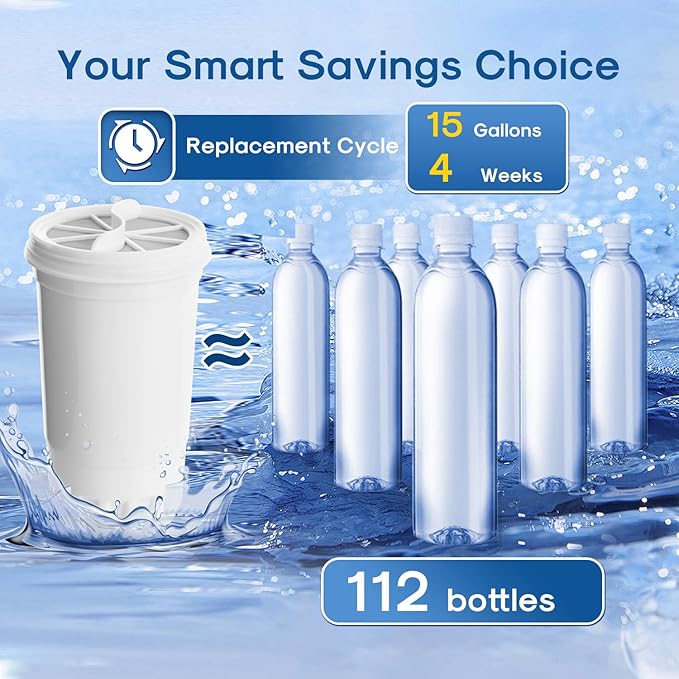 ICEPURE NSF53 Certified Multiple-Stage Replacement Water Filters, Pitcher Filters and Dispenser Filters Replacement for Zero Pitchers ZR-017, ZR-001, ZR-003, ZR-004, ZR-006, ZR-008, 0-TDS 4PACK