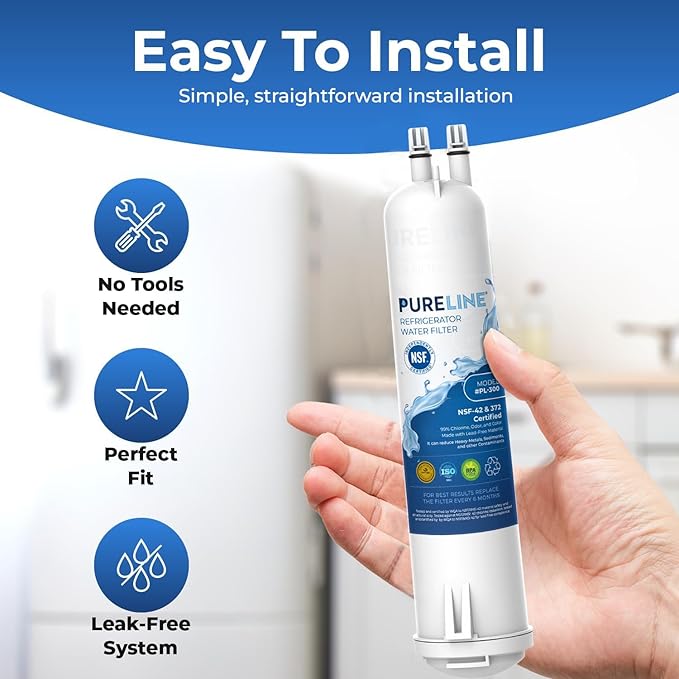 Pureline Replacement for Everydrop® Filter 3, EDR3RXD1, 4396710, 4396841 Water Filter, Kenmore® 46-9083, 46-9030 Refrigerator Water Filter