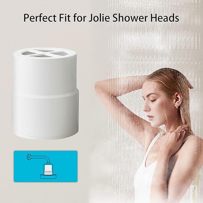 2-packs Replacement Filter Compatible For JOLIE shower filter head for Hard Water, Heavy Metals, Chlorine and Harmful Substance