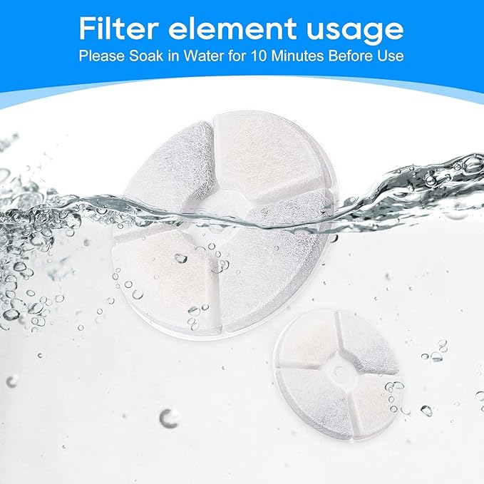 Cat Water Fountain Filter, 16 Pack Pet Fountain Filters, Pet Fountain Filter Replacement, Cat Water Filter Replacement for Pet Water Fountain