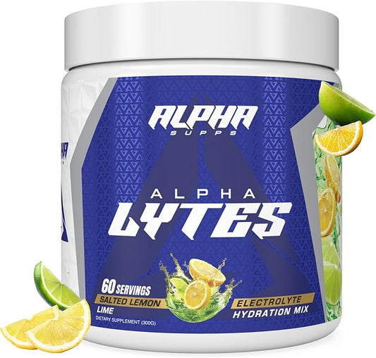 Lytes - Daily Electrolyte Hydration Drink Mix Powder - Sugar-Free, Zero Calorie Instant Formula with Trace Minerals and Antioxidants (60 Servings, Salted Lemon Lime)