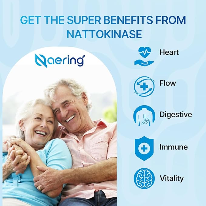 Liposomal Nattokinase 12,000 FU Serrapeptase 360,000 SPU Enzyme Supplement - Enriched with Synergistic Enzymes and Nutrient Blend & Inulin for Circulatory, Gut, Digestion 60 Capsules (2 Bottle)