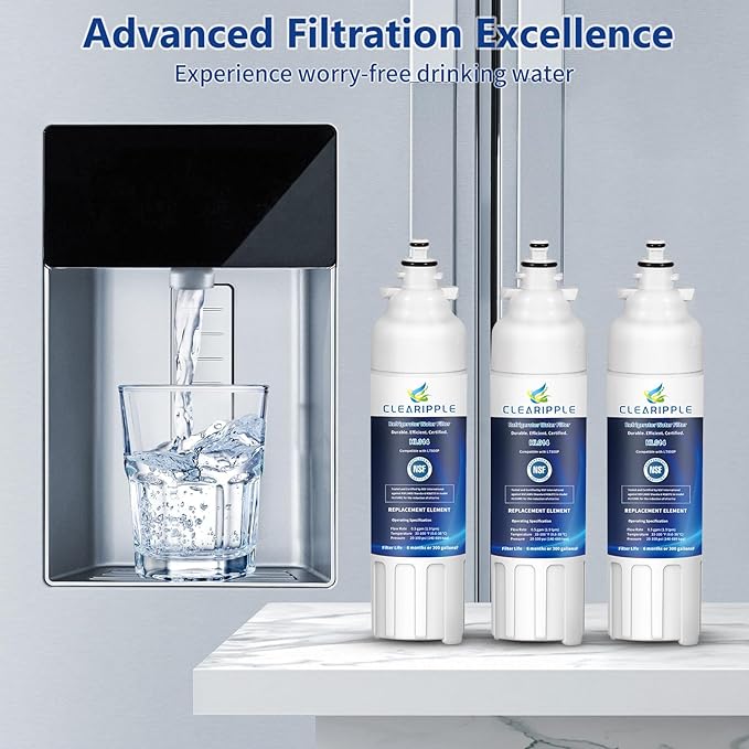 ADQ73613401 Compatible with LG LT800P, LT800PC, ADQ736134, ADQ73613402, LSXS26326S, LSXS26366S, LMXS30776S, LSXS26366D, LMXC23746S, 46-9490, 469490, NSF Certified Refrigerator Water Filter