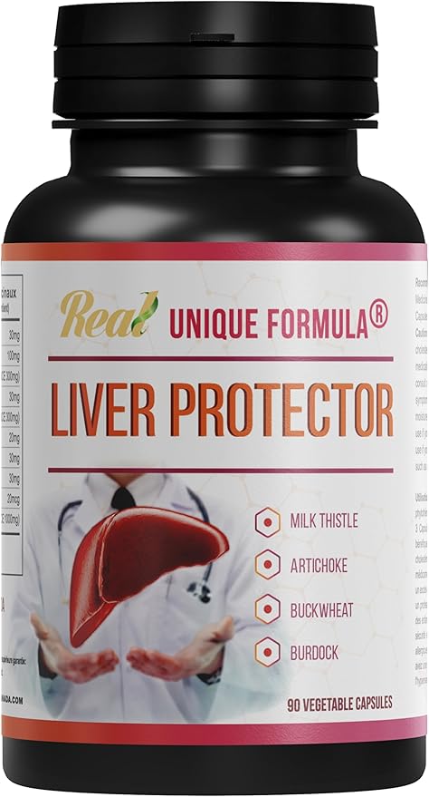 Liver Support Supplement, Herbal Liver Detox with Milk Thistle, Artichoke Leaf, Buckwheat Sprouted, Methionine, Curcumin, Betaine, Plant-Based (90 Capsules)