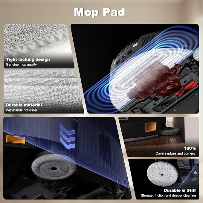 Yivy 30 PCS Replacement Parts Kit Compatible with Roborock Saros 10/G30 - Accessory Set with 2 Roller Brushes, 6 Side Brushes, 4 Filters, 4+4 Mop Pads, 6 Dust Bags, 1Self-Cleaning Brush