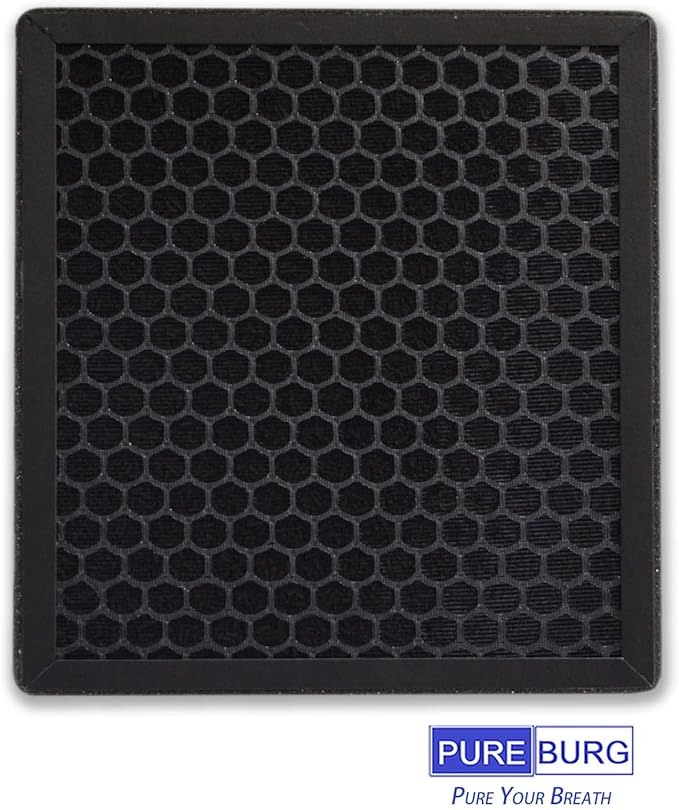 PUREBURG Replacement Filters Compatible with YIOU R1 P1802 Air Purifier & Elechomes P1801 Air Purifier,2-Pack H13 True HEPA & Activated Carbon 2-in-1 3-Stage Filtration