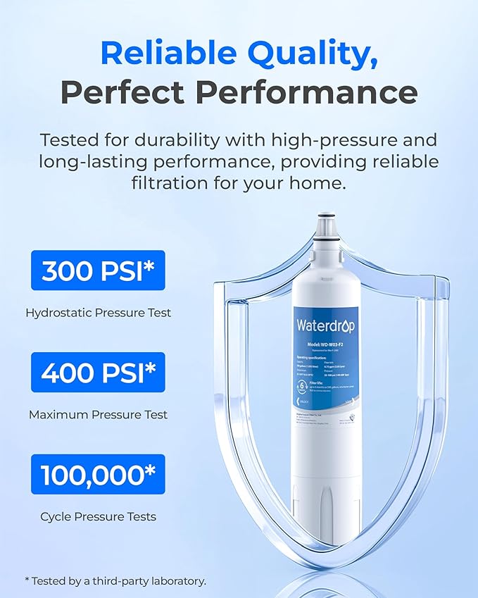 Waterdrop F-2000 4204490 Water Filter, Replacement for Sub-Zero 4204490, InSinkErator® F-1000 F-2000 F-3000 Filter and AquaPure AP Easy C-Complete, Sub Zero Water Filter Replacement, NSF/ANSI 42
