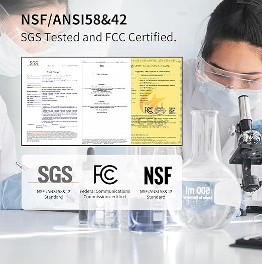 TOKIT U1 Under Sink Reverse Osmosis Water Filter System Rich in Minerals 400 GPD High Flow 2:1 Pure to Drain Tankless RO Under Sink Water Filtration System FCC/SGS, NSF/ANSI 58&42 for Home Reduce TDS