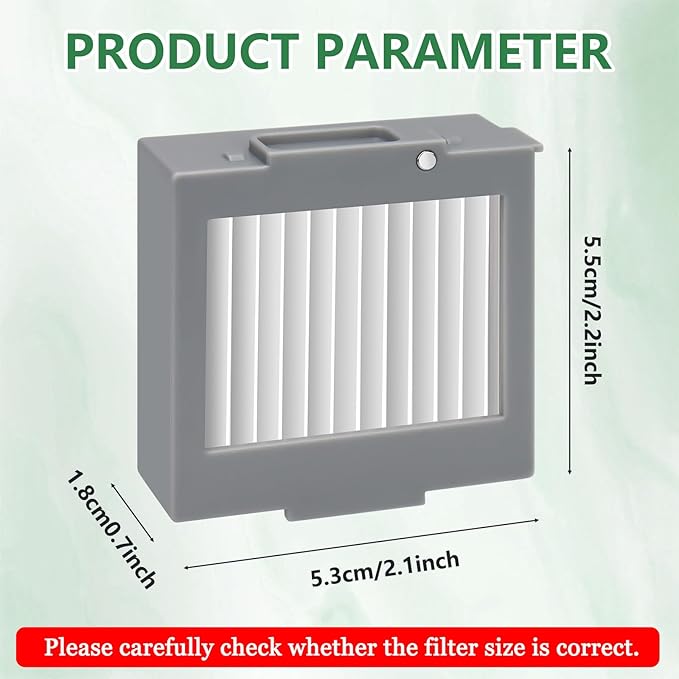 8-Pack Hepa Filter Replacement for iRobot Roomba Max 705 Vac/Plus 504 Vac Robot Vacuum Cleaner Parts Vacuum Filter, High Efficiency Filters + 1 Cleaning Brush