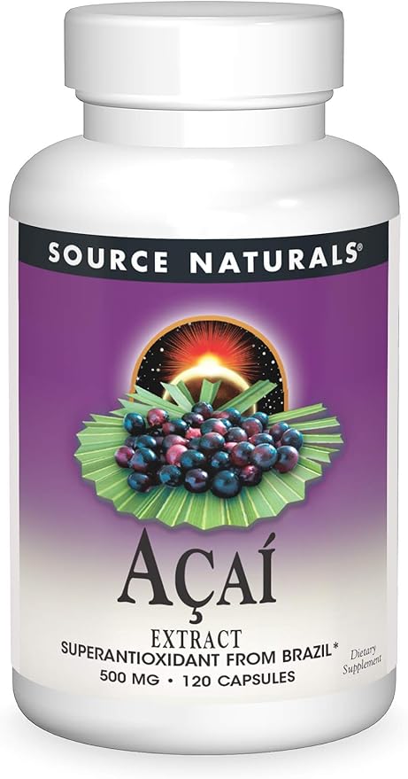 Source Naturals Acai Extract 500 Mg Capsule, 120 Count
