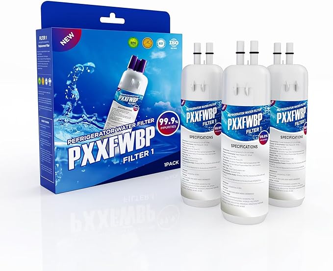 Replacement Water Filter 1 and EDR1RXD1, Filter 1, EDR1RXD1B, W10295370, W10295370a，WHR1RXD1, KAD1RXD1, P4RFKB2, P8RFWB2L, 46-9930,46-9081 (3Pack)