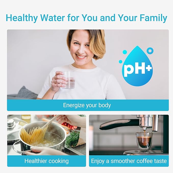 AQUA CREST Alkaline Faucet Water Filter, Replacement for Brita® Filter, Increase PH, Brita® Filter Replacement, 36311 On Tap Water Filtration System, FR-200, FF-100, 2 Packs