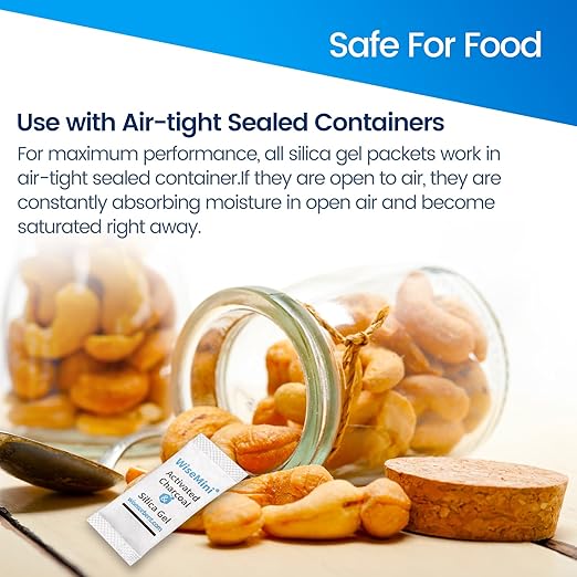 200Pcs 0.5g Desiccant Deodorizer Sachet, High Absorption Capacity for Moisture & Odor, Food Safe Silica Gel & Coconut Shell Activated Carbon Packs for Storage