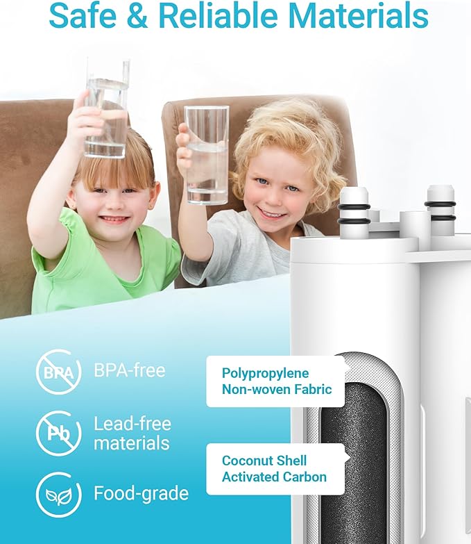 AQUA CREST Replacement for Frigidaire® & Electrolux® WF2CB®, PureSource2®, NGFC 2000, FC100, 1004-42-FA, Kenmore 9916, 469911, 469916 Refrigerator Water Filter, 3 Filters