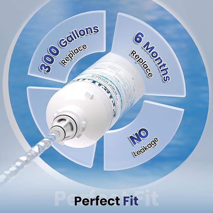 9990 5231JA2006A Replacement for LG LT600P, KENMORE 9990, 5231JA2006B, 5231JA2006A-S, KENMORECLEAR 46-9990, WFC2001, LSC27931ST, FML-2, RFC1000A, RWF1000A Refrigerator Water Filter, 3PACK