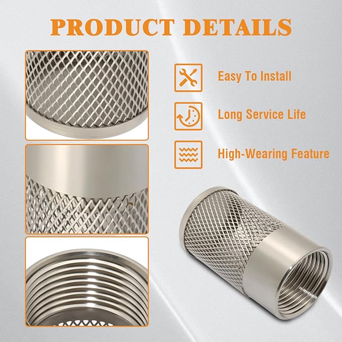 2pcs Dia 30mm Hose Inlet Strainer Filter,Fit for Irrigation Garden High Pressure,Hose Water Suction Strainer Garden Hose Inlet Filter