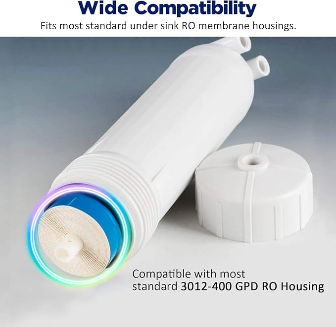 Membrane Solutions RO Membrane, 400 GPD Reverse Osmosis Membrane, 3.0"x12" Water Filter Replacement for Under Sink Home Drinking RO Water Purifier System