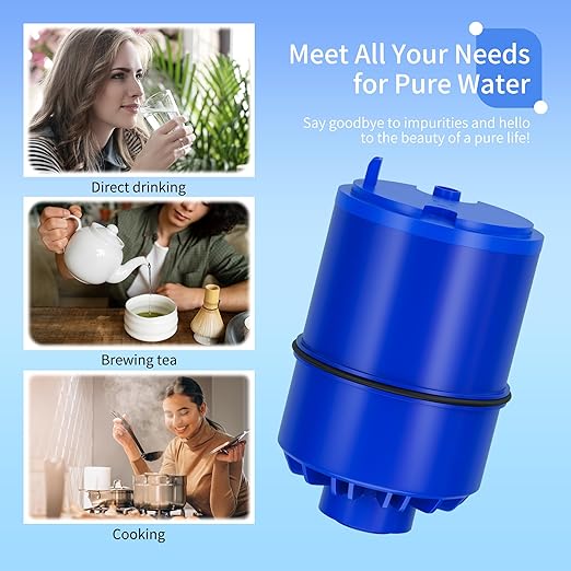 Water Filter Replacement for Water Filter Faucet, Compatible with All Pur Faucet Mount Filtration Systems RF-9999, Reducing 99% of Chromium, Lead and More, Pack of 2, by DESENRUIS