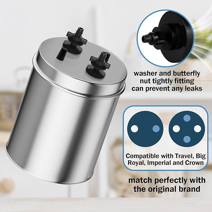 Replacement Kit for Berkey® Water Filter System Elements - 4 wing nut, 4 Washers & 4 water filter hole plugs Compatible with Berkey® Gravity Water Filter System and Black Activated Carbon Filters