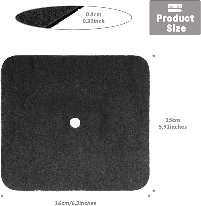 Cat Litter Box Replacement Filters Compatible with Catit Hooded Litter Box – Pre-Cut Activated Charcoal Carbon Air Purifier