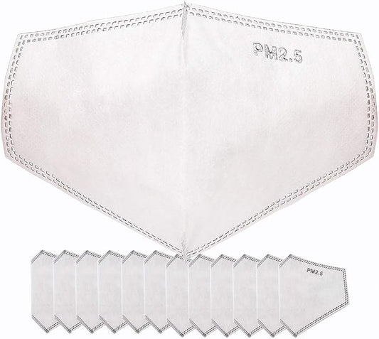 30PCS New Upgrade 3D PM2.5 Activated Carbon Filter Insert Adult Five Layers 3D Cutting PM 2.5 Filter Dustproof Air Pollution Replaceable Paper Larger Protection Area