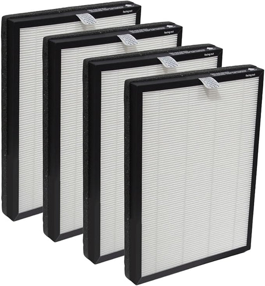 PUREBURG Replacement Filter Compatible with LUFTRUM C3500 Air Purifier,2-Pack (2 filters per pack) H13 HEPA Activated Carbon 3-Stage Filtration