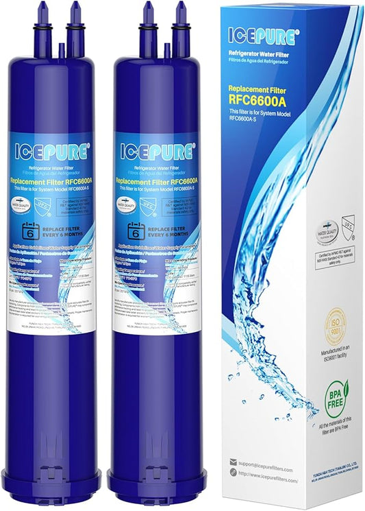 ICEPURE Replacement for 4396841, Everydrop® Filter 3, EDR3RXD1, 4396710, Kenmore® 9083, 9030, 46-9083, 46-9030, Refrigerator Water Filter, 2PACK