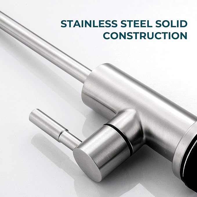 Drinking Water Faucets for Kitchen Sink, Stainless Steel Water Filter Faucet for Reverse Osmosis or Water Filtration System, RO Bar Sink Faucet, Brushed Nickel