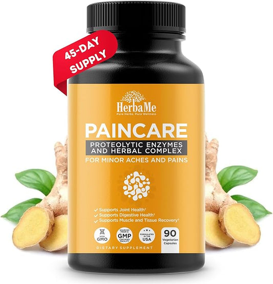 Proteolytic Enzymes Supplement with Serrapeptase - Devils Claw, 90 Capsules, Promotes Joints Relief, Muscle and Tissue Health with Lasting Mobility, Athletes Post Workout Recovery Support