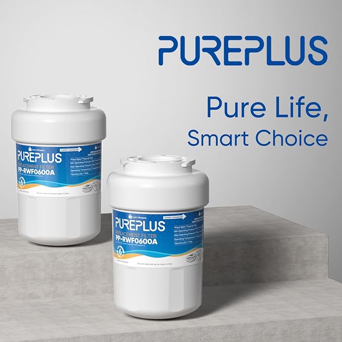 PUREPLUS Replacement for MWF® Refrigerator Water Filters, SmartWater® MWFP, MWFA, GWF, HDX FMG-1, Kenmore® 9991, WFC1201, RWF1060, 197D6321P006, 4 Pack