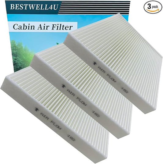 3 Pack White BW182 Cabin air filter for Civic,CR-V,CR-Z,Fit,HR-V,Insight,Replace CF11182,CP182,80292-TF0-G01