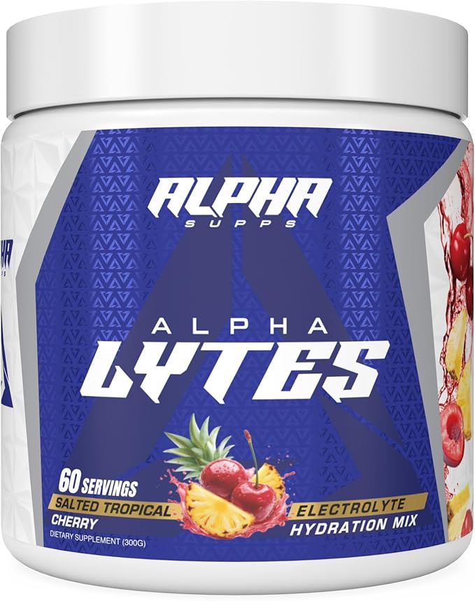 Lytes - Daily Electrolyte Hydration Drink Mix Powder - Sugar-Free, Zero Calorie Instant Formula with Trace Minerals and Antioxidants (60 Servings, Salted Tropical Cherry)