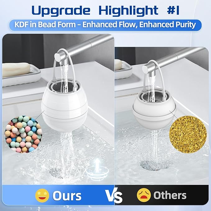 Bath Water Filter for Tub Faucet with Overflow, 10-Layer Filtration, 7500 Gallons, Removes Chlorine, Hard Water Softener, Vitamin C, Skin & Hair Care